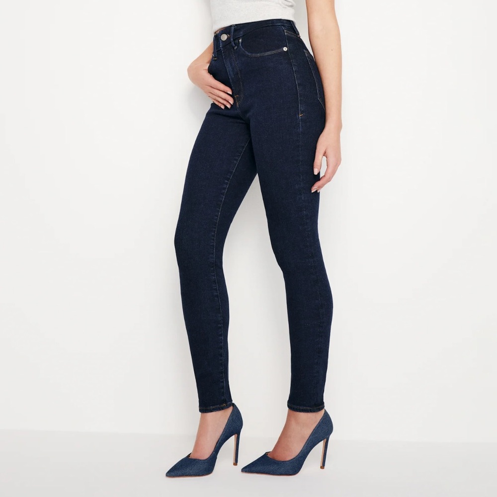 NWT Good American Deep Blue Always Fits Good Legs Skinny Jeans (Size 6-12)
